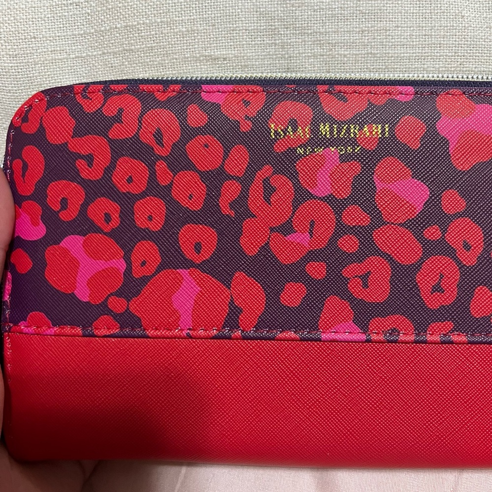 Isaac Mizrahi New York Red & Purple Makeup Case Holder